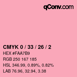 Color code: CMYK 0 / 33 / 26 / 2 | qconv.com