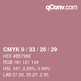 Código de color: CMYK 0 / 33 / 26 / 29 | qconv.com