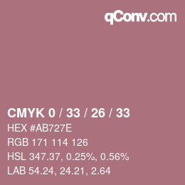 Color code: CMYK 0 / 33 / 26 / 33 | qconv.com