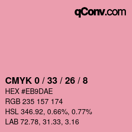 Color code: CMYK 0 / 33 / 26 / 8 | qconv.com