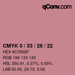 Color code: CMYK 0 / 33 / 28 / 22 | qconv.com