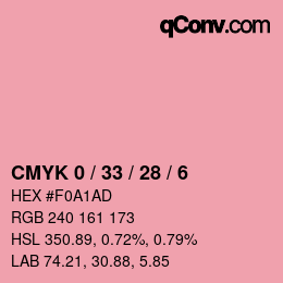 Color code: CMYK 0 / 33 / 28 / 6 | qconv.com