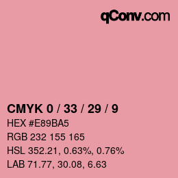 Color code: CMYK 0 / 33 / 29 / 9 | qconv.com