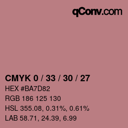 Código de color: CMYK 0 / 33 / 30 / 27 | qconv.com