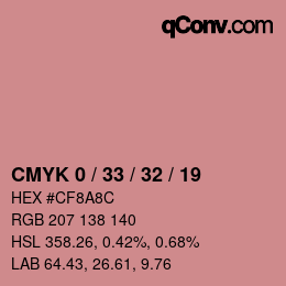 Color code: CMYK 0 / 33 / 32 / 19 | qconv.com