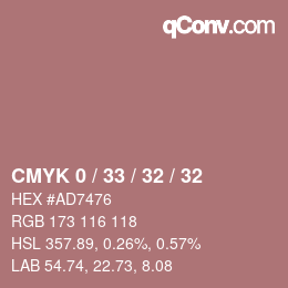 Color code: CMYK 0 / 33 / 32 / 32 | qconv.com