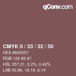 Color code: CMYK 0 / 33 / 32 / 50 | qconv.com