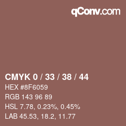 Color code: CMYK 0 / 33 / 38 / 44 | qconv.com