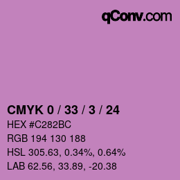 Color code: CMYK 0 / 33 / 3 / 24 | qconv.com