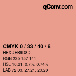 Color code: CMYK 0 / 33 / 40 / 8 | qconv.com