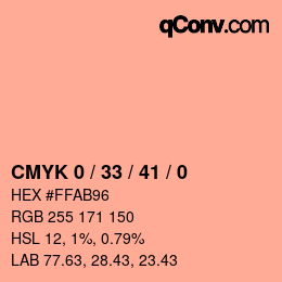 Color code: CMYK 0 / 33 / 41 / 0 | qconv.com