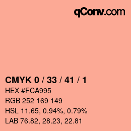 Color code: CMYK 0 / 33 / 41 / 1 | qconv.com