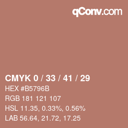 Código de color: CMYK 0 / 33 / 41 / 29 | qconv.com