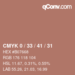 Código de color: CMYK 0 / 33 / 41 / 31 | qconv.com