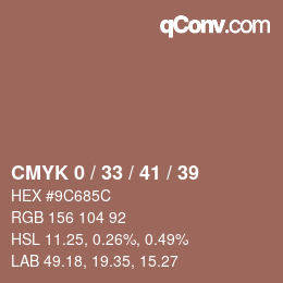 Color code: CMYK 0 / 33 / 41 / 39 | qconv.com