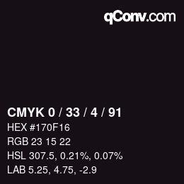 Color code: CMYK 0 / 33 / 4 / 91 | qconv.com