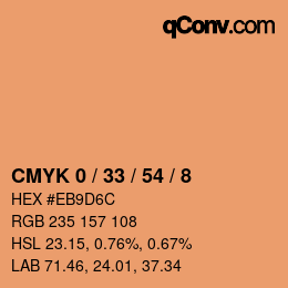 Color code: CMYK 0 / 33 / 54 / 8 | qconv.com