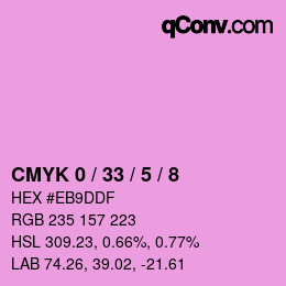 Color code: CMYK 0 / 33 / 5 / 8 | qconv.com