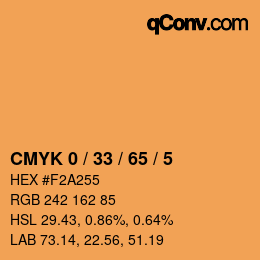Color code: CMYK 0 / 33 / 65 / 5 | qconv.com