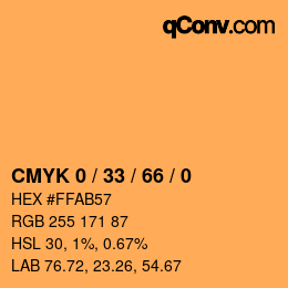Color code: CMYK 0 / 33 / 66 / 0 | qconv.com