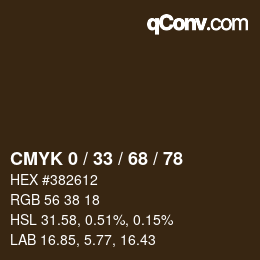 Color code: CMYK 0 / 33 / 68 / 78 | qconv.com
