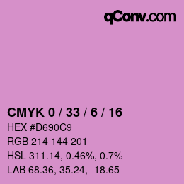 Color code: CMYK 0 / 33 / 6 / 16 | qconv.com