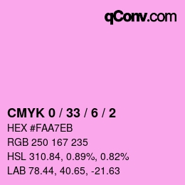 カラーコード: CMYK 0 / 33 / 6 / 2 | qconv.com