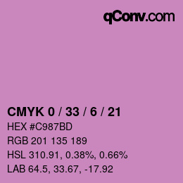 Color code: CMYK 0 / 33 / 6 / 21 | qconv.com