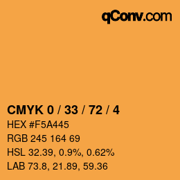 Color code: CMYK 0 / 33 / 72 / 4 | qconv.com