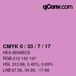 Color code: CMYK 0 / 33 / 7 / 17 | qconv.com