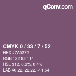 Código de color: CMYK 0 / 33 / 7 / 52 | qconv.com
