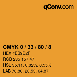 Color code: CMYK 0 / 33 / 80 / 8 | qconv.com