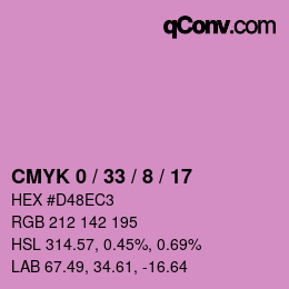 Color code: CMYK 0 / 33 / 8 / 17 | qconv.com