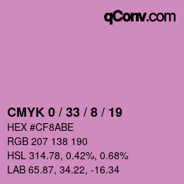 Color code: CMYK 0 / 33 / 8 / 19 | qconv.com