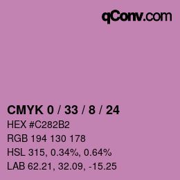 Color code: CMYK 0 / 33 / 8 / 24 | qconv.com