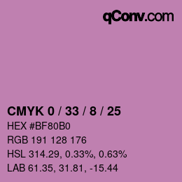 Color code: CMYK 0 / 33 / 8 / 25 | qconv.com