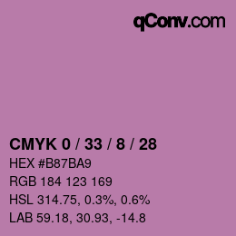 Color code: CMYK 0 / 33 / 8 / 28 | qconv.com