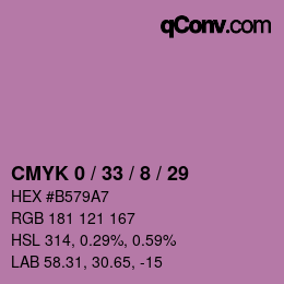 Color code: CMYK 0 / 33 / 8 / 29 | qconv.com