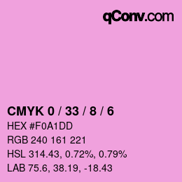 カラーコード: CMYK 0 / 33 / 8 / 6 | qconv.com