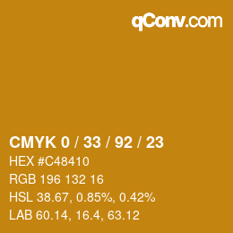 Color code: CMYK 0 / 33 / 92 / 23 | qconv.com