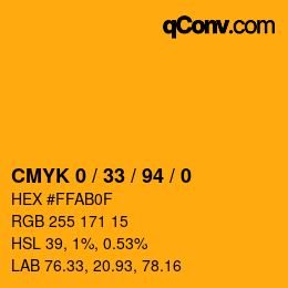 Color code: CMYK 0 / 33 / 94 / 0 | qconv.com