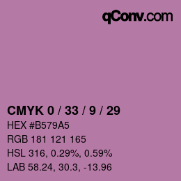 Código de color: CMYK 0 / 33 / 9 / 29 | qconv.com