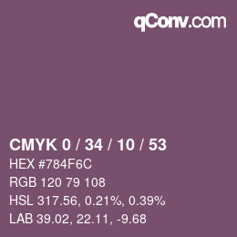 Color code: CMYK 0 / 34 / 10 / 53 | qconv.com
