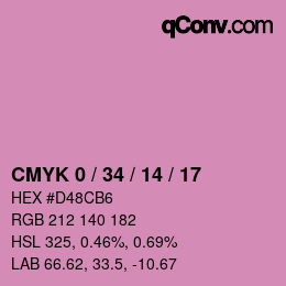 Color code: CMYK 0 / 34 / 14 / 17 | qconv.com