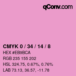 Color code: CMYK 0 / 34 / 14 / 8 | qconv.com