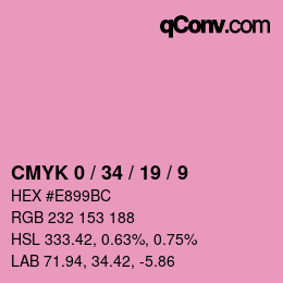 Color code: CMYK 0 / 34 / 19 / 9 | qconv.com