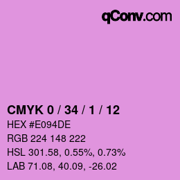 Color code: CMYK 0 / 34 / 1 / 12 | qconv.com
