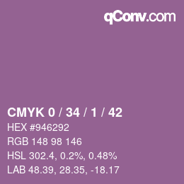 Color code: CMYK 0 / 34 / 1 / 42 | qconv.com