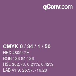 Color code: CMYK 0 / 34 / 1 / 50 | qconv.com