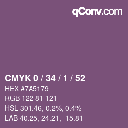 Color code: CMYK 0 / 34 / 1 / 52 | qconv.com